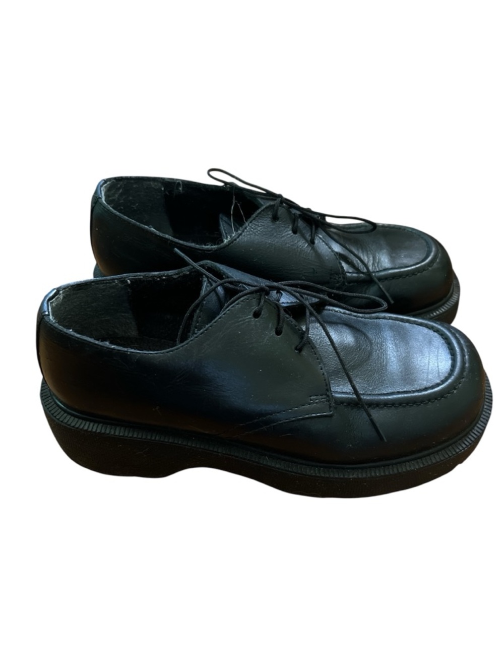 Chunky Spanish Leather Platform Oxfords - Picture 5 of 10